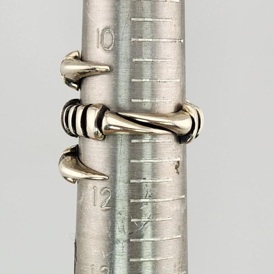 King Baby Sterling Silver Raven Claw Ring Men's Size 11
